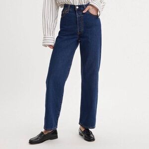 Levi's Dark Blue Ribcage Straight Leg Jeans